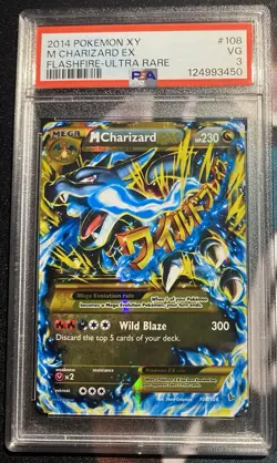 2014 Pokemon XY Flashfire M Charizard EX Ultra Rare PSA 3 - Image 1
