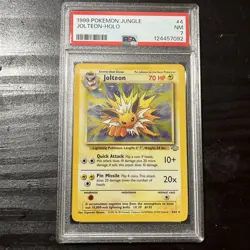 1999 Pokemon Jungle #4 Jolteon Holo PSA 7 NM - Image 1