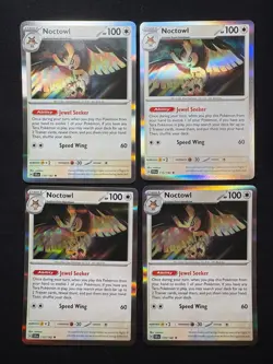 4x Pokemon TCG Noctowl 115/142 Rare - Scarlet&Violet Stellar Crown SCR Playset - Image 1