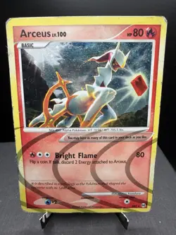 Pokemon TCG Platinum Arceus AR3 Holo Rare SWIRL HP/DAMAGED - Image 1
