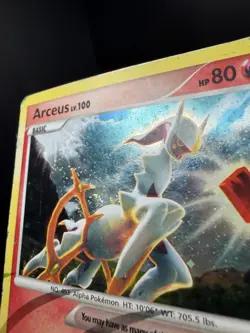 Pokemon TCG Platinum Arceus AR3 Holo Rare SWIRL HP/DAMAGED - Image 2