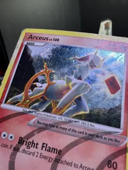 Pokemon TCG Platinum Arceus AR3 Holo Rare SWIRL HP/DAMAGED - Image 3