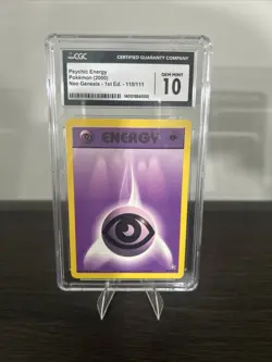 Psychic Energy 110/111 Pokemon Neo Genesis First Edition CGC 10 - Image 1