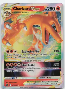 Charizard VSTAR 019/159 Ultra Rare Holo Crown Zenith NM Pokemon - Image 1
