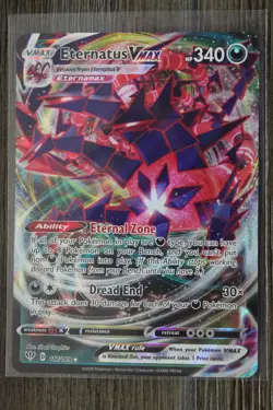 Pokemon TCG Eternatus VMAX 117/189 Swsh03: Darkness Ablaze Holo Near Mint Full - Image 1