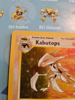 Pokemon TCG Kabutops 9/62 Fossil Holo Rare Unlimited NM - Image 3
