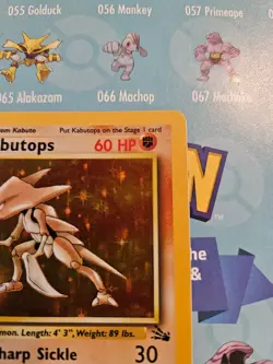 Pokemon TCG Kabutops 9/62 Fossil Holo Rare Unlimited NM - Image 4