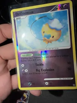 Shiny Drifloon SH1 Pokemon Stormfront Secret Rare Light Play LP - Image 1