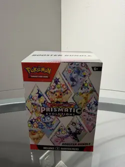 Pokemon TCG Scarlet Violet Prismatic Evolutions Booster Bundle Sealed, 6-Pack - Image 1