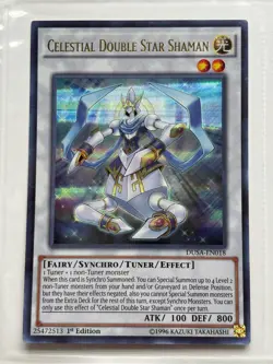 Yu-Gi-Oh Celestial Double Star Shaman DUSA-EN018 Ultra Rare 1st Edition NM - Image 1