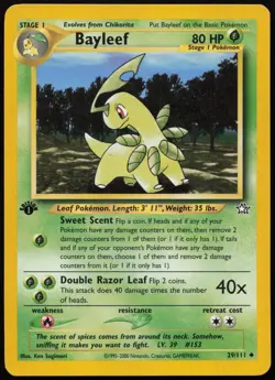 Bayleef [1st Edition] #29 Neo Genesis Pokemon Card - Image 1