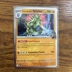 Pokemon Team Rockets Tyranitar Destined Rivals Card 096/182 COSMOS HOLO - Image 1