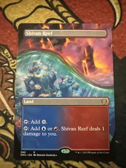 Mtg Magic Full Art DMU Shiva Riff Misprint Extra Yellow Ink Error Card - Image 1