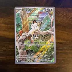 Meowth 106/094 IR Phantasmal Flames - Holo Rare Pokemon Card - Near Mint - TCG - Image 1