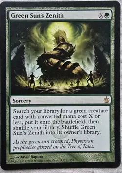 Green Sun's Zenith - Near Mint- Mirrodin Besieged - Regular, MTG NM - Image 1