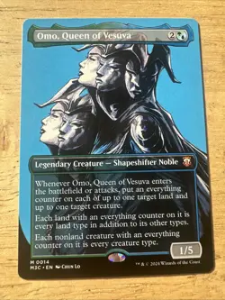 Omo, Queen of Vesuva (Borderless) #14 (NM) Modern Horizons 3 M3C Magic MTG - Image 1