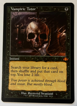 Magic the Gathering MTG Vampiric Tutor DMR 314 Retro Frame Old Border NM - Image 1