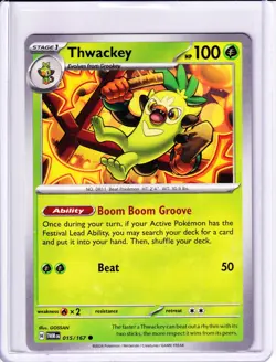 Pokemon TCG:Thwackey Common SV06: Twilight Masquerade 015/167 NM - Image 1