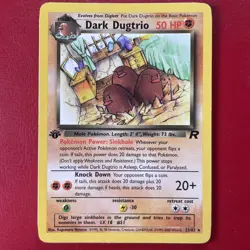 Dark Dugtrio First Edition 23/82 - Vintage Pokemon WOTC Team Rocket 1st - LP - Image 1