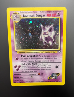 Pokemon TC Sabrina's Gengar Gym Heroes 14/132 Unlimited HOLO Rare NM/LP Vintage - Image 1