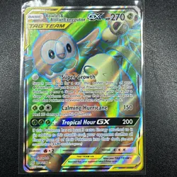 Pokemon TCG Rowlet & Alolan Exeggutor GX 214/236 Full Art Tag Team Unified Minds - Image 1