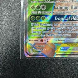 Pokemon TCG Rowlet & Alolan Exeggutor GX 214/236 Full Art Tag Team Unified Minds - Image 2