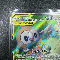 Pokemon TCG Rowlet & Alolan Exeggutor GX 214/236 Full Art Tag Team Unified Minds - Image 4