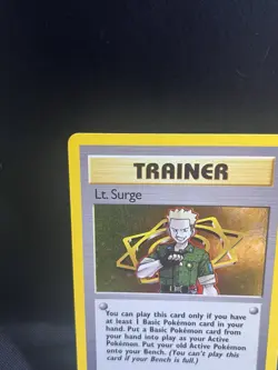 Pokemon Lt. Surge TCG 017/132 Gym Heroes Trainer Holo Rare - Image 3