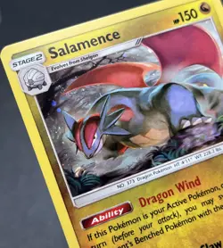 Salamence SM140 LP Cosmos Holo Cool Swirl Sun & Moon Black Star Pokemon Promo! - Image 1