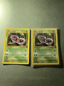 Pokemon TCG Arbok Lot of 2 31/62 Fossil Set Vintage 1999 Wotc Nm - Image 1