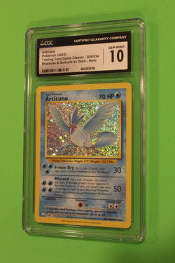 2023 POKEMON BLASTOISE & SUICUNE EX HOLO ARICUNO 009/034 CGC 10 - Image 1