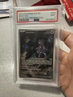 2023 POKEMON SVP EN-SV BLACK STAR PROMO 151 ULTRA-PREM COLL #052 MEWTWO PSA 9 - Image 1