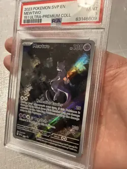 2023 POKEMON SVP EN-SV BLACK STAR PROMO 151 ULTRA-PREM COLL #052 MEWTWO PSA 9 - Image 2