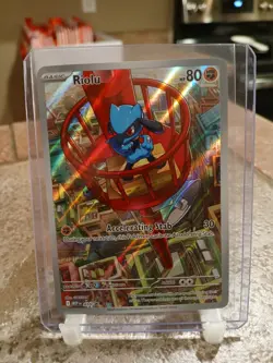 Pokemon TCG Riolu 010 Black Star Promo Illustration Rare Mega Evolution - Image 1