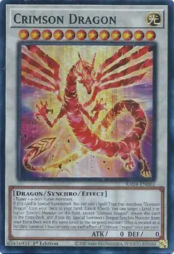 1x Crimson Dragon - 1st Edition NM Eng YuGiOh - Quarter Century Stampede - Image 1