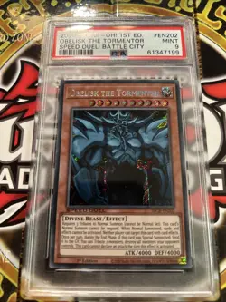 YuGiOh OBELISK THE TORMENTOR SBCB-EN202??PSA 9 MT??1st EDITION-2020 SECRET RARE - Image 2
