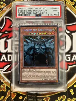 YuGiOh OBELISK THE TORMENTOR SBCB-EN202??PSA 9 MT??1st EDITION-2020 SECRET RARE - Image 3