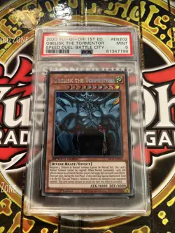 YuGiOh OBELISK THE TORMENTOR SBCB-EN202??PSA 9 MT??1st EDITION-2020 SECRET RARE - Image 4