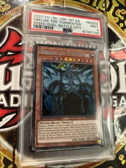 YuGiOh OBELISK THE TORMENTOR SBCB-EN202??PSA 9 MT??1st EDITION-2020 SECRET RARE - Image 5
