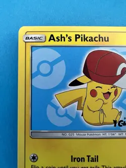 Ash's Pikachu SM113 Sun & Moon Black Star Promo Card Pokemon TCG NM - Image 3