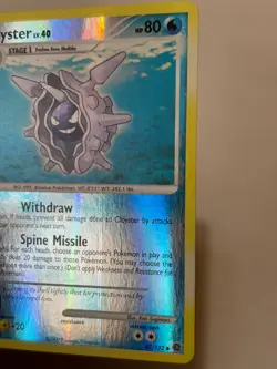 Cloyster 47/132 Secret Wonders Pokemon Card Reverse Holo Factory Print ERROR - Image 3