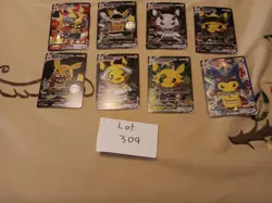 8 Pikachu Pokemon Card Holo GX VSTAR VMAX GX EX Cosplay Art - Image 1
