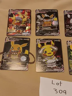8 Pikachu Pokemon Card Holo GX VSTAR VMAX GX EX Cosplay Art - Image 2