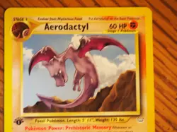Pokemon 2001 1st Edition Neo Revelation Aerodactyl rare card mint condition - Image 2