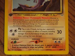 Pokemon 2001 1st Edition Neo Revelation Aerodactyl rare card mint condition - Image 3