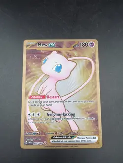 Mew ex 205/165 Metal Black Star Promo Pokemon 151 Holo Hyper Rare Card TCG - Image 1