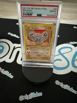 Pokemon TCG Graveler Neo Revelation 1st Edition Uncommon Card 30/64 PSA 8 - Image 1