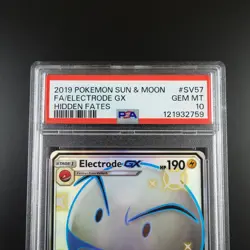 PSA 10 Electrode GX SV57/SV94 Pokemon Hidden Fates Full Art Holo Card - Image 2