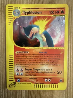 Typhlosion - 28/165 - Holo Rare Expedition Base Set - Pokemon Card - DMG - Image 1