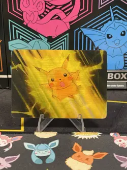 Pokemon Lenticular Pikachu Card - Viz Video Pioneer PIKA-0018D - 3D Promo LP - Image 1